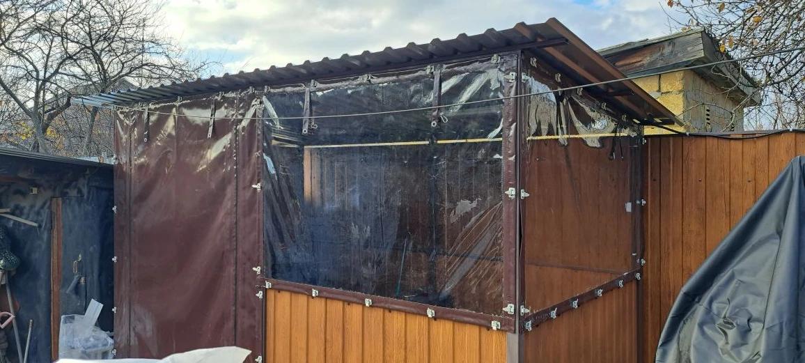 Установка ПВХ штор для беседок в ЛНР